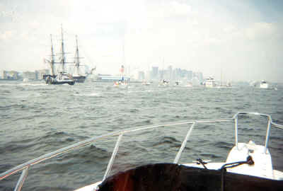 Constitution's July 4th sail to Castle Island